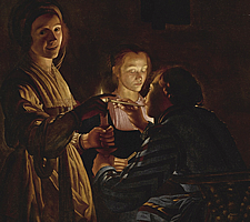 Adam de Coster, Card Players by Candlelight, ND.